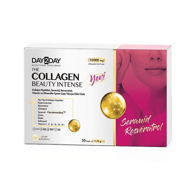 D2D_Intense_Seramid_Web_Gorsel كولاجين Day2Day مسحوق مع الفيتامينات بنكهة الفراولة 30 كيس - الصورة 1