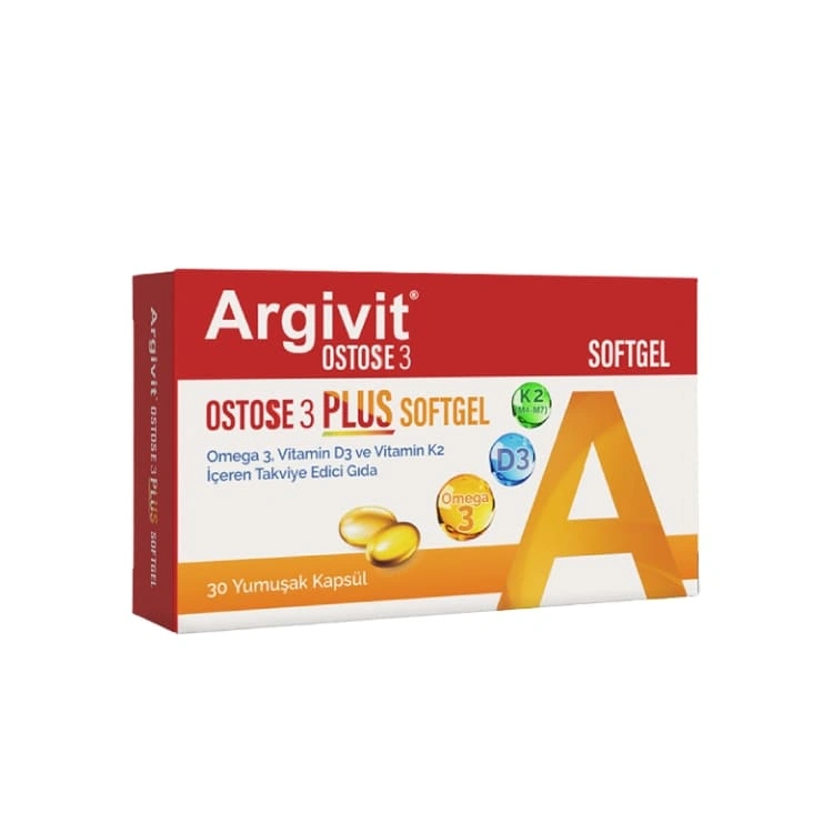 5 أرجيفيت أوستوز 3 بلس كبسولات جيلاتينية – دعم العظام وفيتامين D3 والكالسيوم - الصورة 1