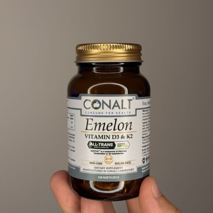 ⁦كونالت فيتامين D3 و K2 (Emelon إميلون) 120 كبسولة مع زيت MCT⁩ - الصورة ⁦2⁩